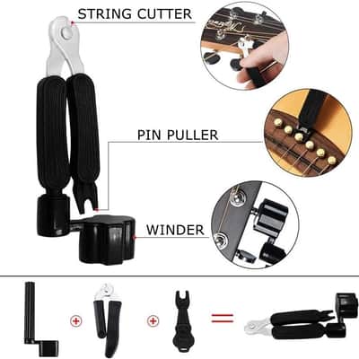 65PCS Guitar Maintenance Tool Kit – String Winder, Guitar Picks, Capo, Strings, Bridge Pins & Accessories Set for Acoustic & Electric Guitar image 3