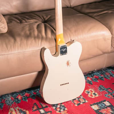 Fender Custom Shop '63 Telecaster Relic in Aged Olympic White image 4
