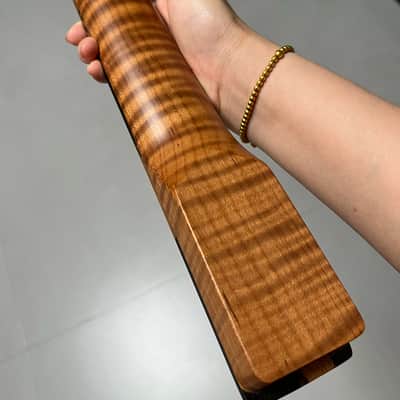 AAAAA Tele Ebony Fretboard Roasted flame Maple Electric Guitar Neck Radius 12inch Round stainless steel 22 frets hole 10mm Radius: 12 inches image 8