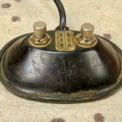 Vintage 1960's Fender Black Panel Guitar Amplifier Footswitch Reverb-Vibrato RCA image 7