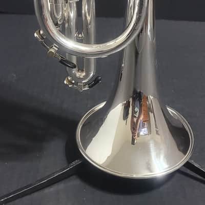 KANSTUL CUSTOM CLASS 3 VALVE SOPRANO G BUGLE , Mouthpiece & Case - Silver plated image 5
