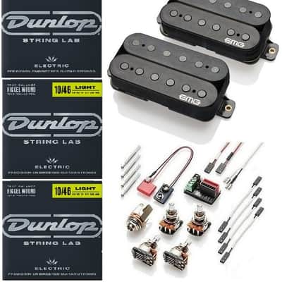 EMG Jim Root JR Daemonum Black Active Humbucker Set Standard Spaced Short Shaft Pots (3 STRING SETS) image 1