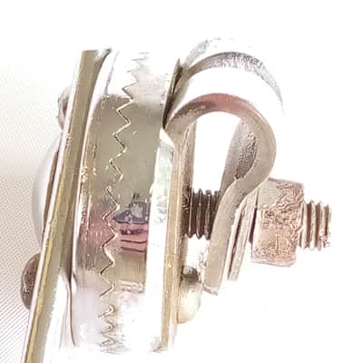 *Pearl Rail Mount Slider Clamp Bass Drum "Made In Japan" Chrome 60s Star Stencil image 3