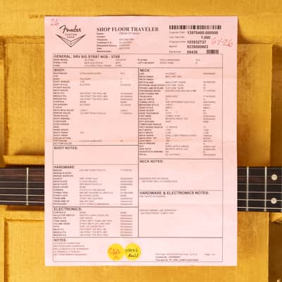 Fender Custom Shop Stevie Ray Vaughan Signature Stratocaster - 3 Color Sunburst image 10