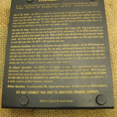 Morley JD10 Preamp Overdrive EQ Amp Emulator Pedal image 5
