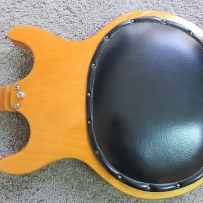 Vintage 1970s Acoustic Bartell Lancer Bass Guitar Natural Version Of The "Black Widow" Rare Fretless image 7
