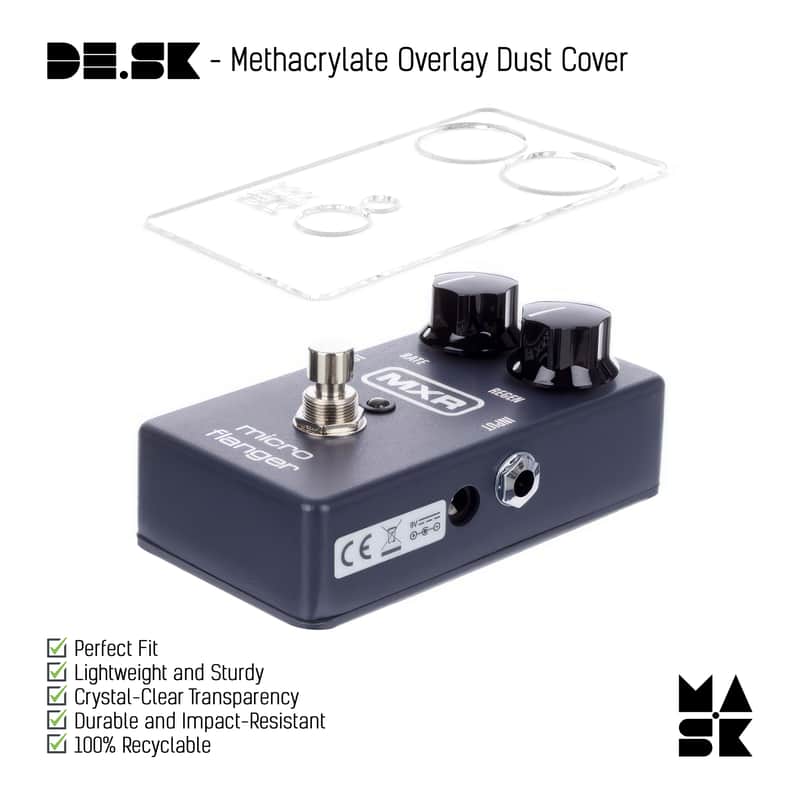 Protective Methacrylate Overlay Dust Cover for MXR M152 Micro Flanger image 1