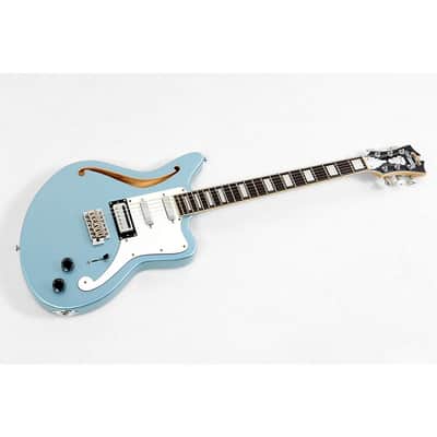 D'Angelico Premier Series Bedford SH Limited-Edition Electric Guitar with Tremolo Regular Ice Blue Metallic image 1