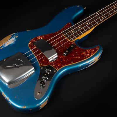 2014 Fender Custom Shop '64 Jazz Bass Heavy Relic - Lake Placid Blue with Matching Headstock | USA 1964 Vintage Reissue 4-String | CoA OHSC image 6