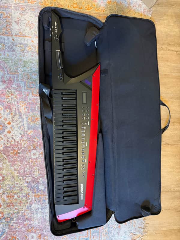 Roland Roland AX-Edge 49-Key Keytar Synthesizer - 2018 - Black/Red With Carrying Case image 1
