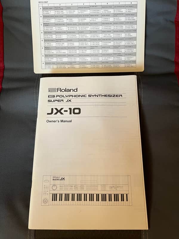 Roland JX-10 Owner’s Manual & Sound Chart 1985 image 1