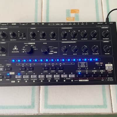 Abstrakt Instruments Avalon Analog Bassline TB-303 Synthesizer Rare Black Blue image 1