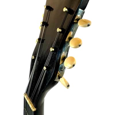 Stridente Neapolitan Mandolin Decorated Curved Ribs 1900's image 14