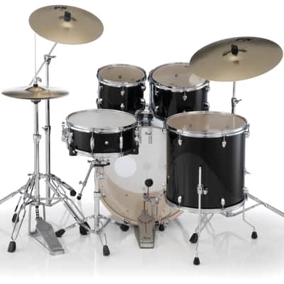Export 5 Piece Shell Pack 22/16/12/10/14 Jet Black with Hardware (Cymbals Sold Separately) image 3