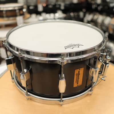 Vintage Milestone Percussion 7x14" Fiberglass Composite Snare Drum (Black) image 2
