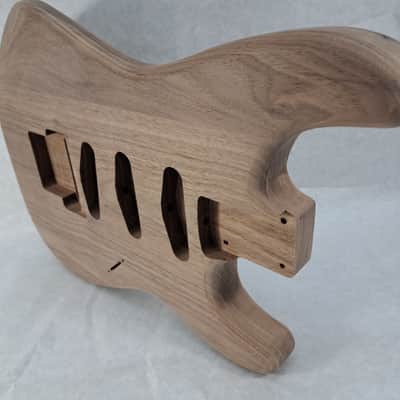 Unfinished Walnut SSS guitar body - for Fender Strat Stratocaster neck Floyd Rose J1991 image 7
