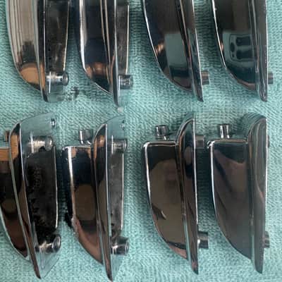 Ludwig Lot of 8 Vintage Large Classic Lugs for Floor Tom or Bass  Drum - #2 80s - Chrome image 6