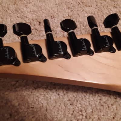 Vintage 1994 JACKSON Pro Series DK2- Dinky - MIJ - Gloss Black - All original with J80 pickup - licensed Floyd Rose tremolo- Grover- made in JAPAN image 8
