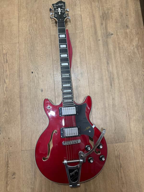 Hagstrom Alvar Bigsby B3 Wild Cherry Transparent image 1