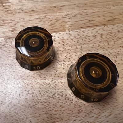 PRS Knobs (2), Lampshade, Amber with Black #'s image 1