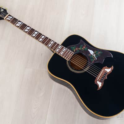 1984 Gibson Dove Vintage Dreadnought Acoustic Guitar Ebony w/ Case image 13