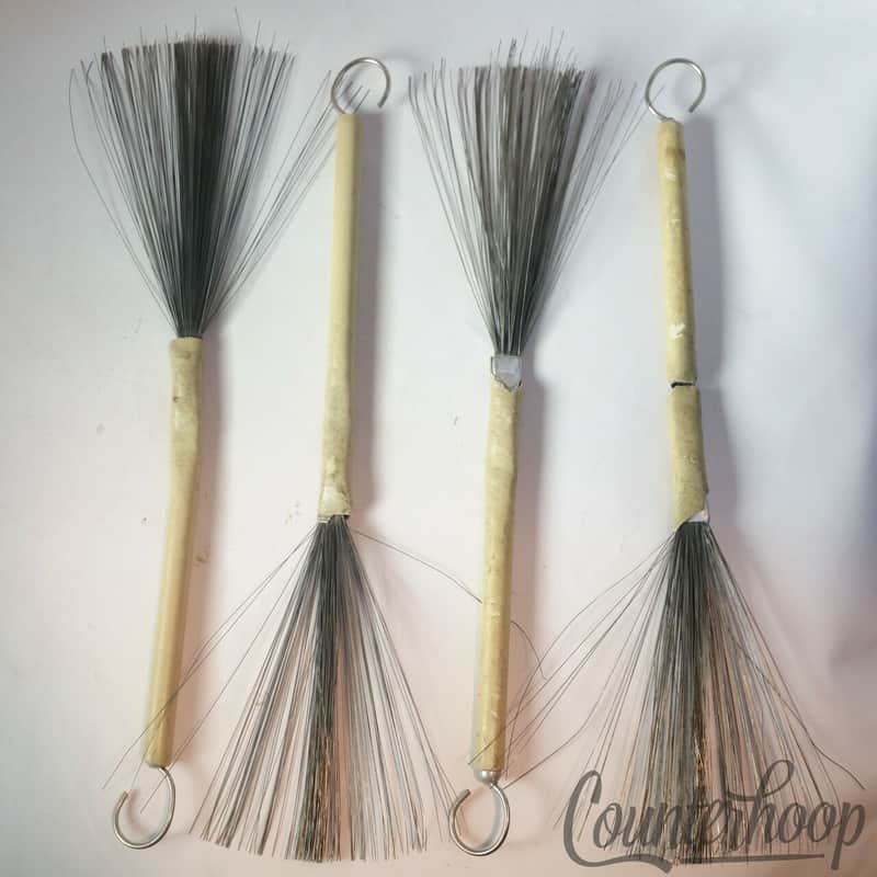 2x Pairs Vintage Wire Brushes Jazz Snare Drum Set Sticks Slingerland USA 60s image 1
