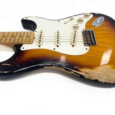 Fender Masterbuilt 58 Stratocaster (Dennis Galuszka), Abby Ybarra Pickups, 2 tone Sunburst Relic image 7