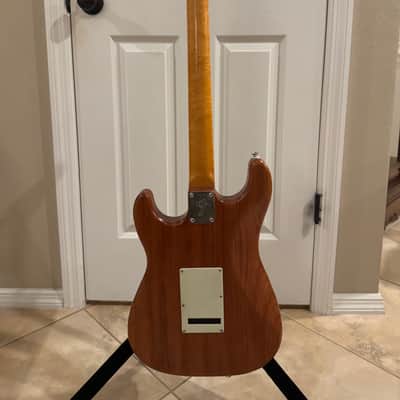 Partscaster Thinline S-Style (Fender Semi-hollow Strat) 2010's - Quilted Amber image 5