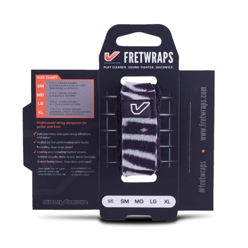 NEW GRUVGEAR FRETWRAP STRING MUTER - WILD ZEBRA - SMALL image 1