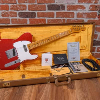Fender Custom Shop Telecaster Relic Red Sparkle 2013 w/OHSC image 2