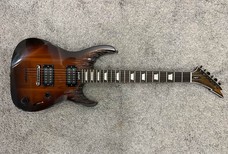 Oldmusic Brilliant Flame 🔥 Neck Through Electric Guitar Relic Stratocaster superstrat Djent machine Shred solid body Boutique Unique Metal machine powerful output High gain Lightweight strat Rosewood image 1