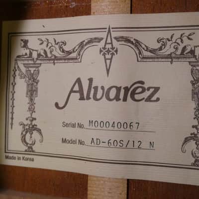 Alvarez AD-60S 12-String 2000s - Natural w/OHSC image 17