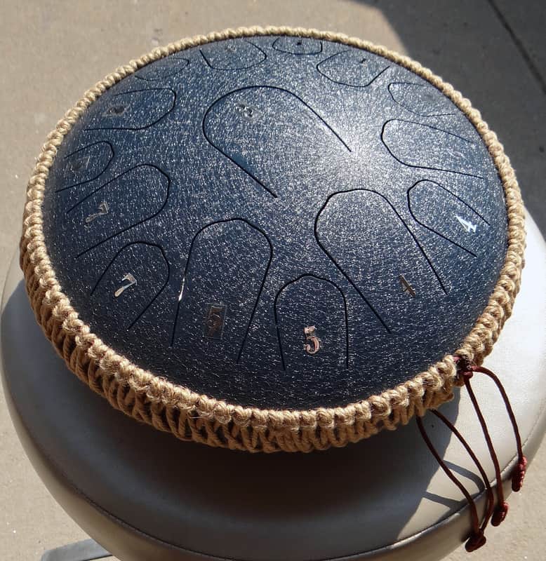Hopwell 13" 15 Tone Steel Tongue Drum 2000's - Navy Blue image 1