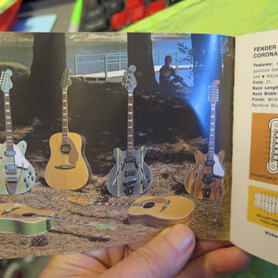 vintage 1968 Fender catalog ON THE GO 45 p. booklet stratocaster telecaster pedal steel amplifiers banjoes accessories paper case candy image 7
