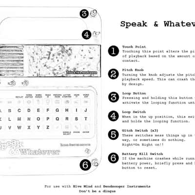 Hive Mind x Bendmonger Instruments Circuit Bent Speak and Spell 2022 image 3