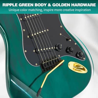 MUSTAR MEG-100 Green Electric Guitar Kit | Beginner Set with Amp image 8