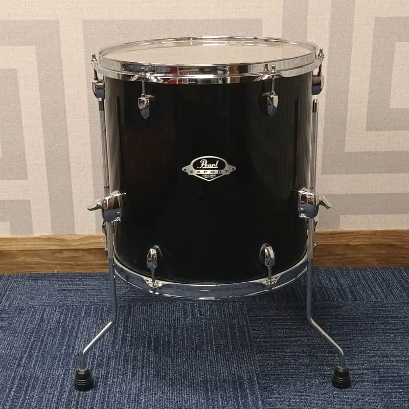 Pearl Export Series 14″ x 14″ Floor Tom Drum in Black image 1