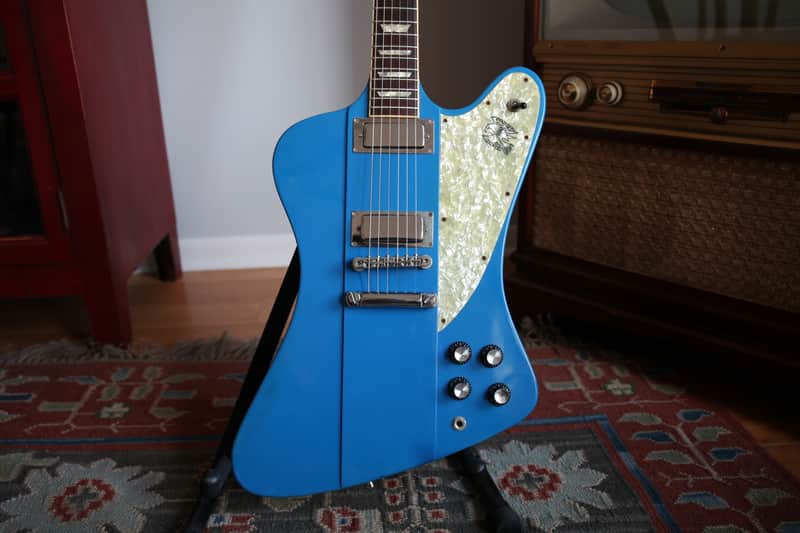 1990 Gibson Custom Shop Original Firebird V Renault Blue One-Off w/ OHSC Rare 1st Reissue image 1