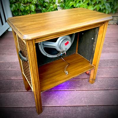 Rotary Connection 1x12 cab. Lights up! 16 ohm speaker. MCM vintage style. 2026 - Wood image 9