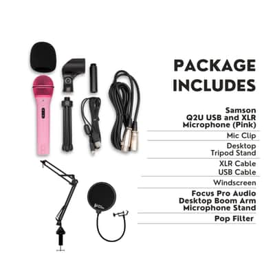 Samson Q2U USB and XLR Handheld Dynamic Microphone with | Reverb