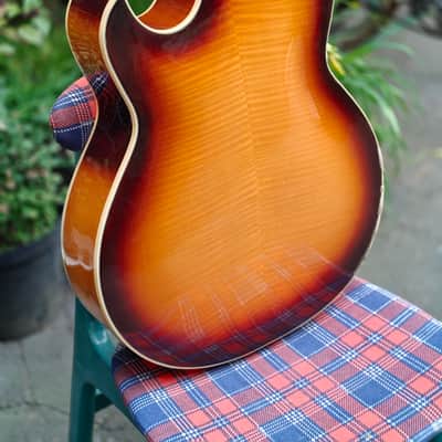 Klira Tone King 345 70s - Sunburst vintage german archtop jazz guitar image 10