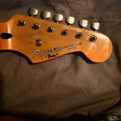 Vintage 1989 Squier ii one piece maple neck image 2