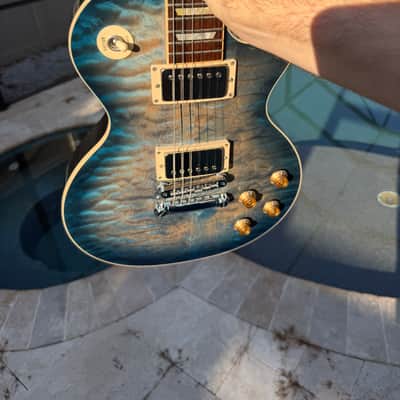 2018 Gibson Les Paul Standard Premium Quilt Ocean Water Perimeter AAA + OHSC image 17