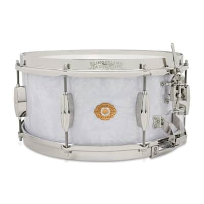 Slingerland Gene Krupa Radio King Limited 6.5x14" Snare Drum #44 of 200 SLFP6514SMK016-LTD White Marine Pearl image 1