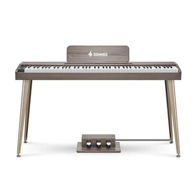 DDP-60 88-Key Digital Home Piano Semi-Weighted Grey with Stand & 3-Pedal System image 2
