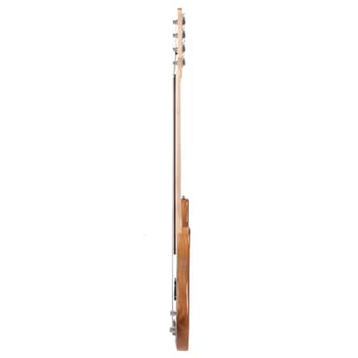 New Professional Exquisite Burning Fire Style Electric Bass Guitar Burly Wood image 6