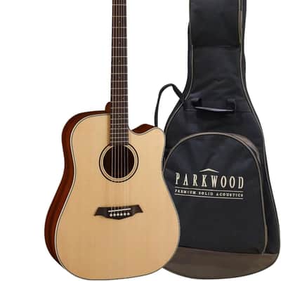 Parkwood S26GT Dreadnought Body Semi Acoustic Guitar - Natural image 5