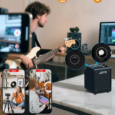 JOYO Vibe Cube BA-30 30W Bass Combo Amplifier Portable Amp 4" Speaker with 3-Band EQ & Compressor | Bluetooth 5.1 + OTG Direct Recording | Headphone Practice for Bassist Solo Livestream Gigs image 4