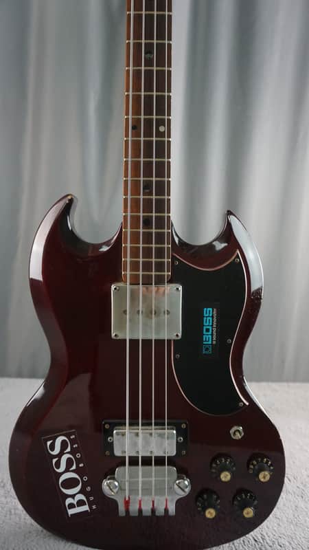 Greco SG-Style Bass MIJ Cherry Red Vintage Short Scale Bass Guitar image 1