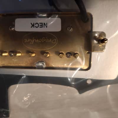 Dragon Fire Prewired-Loaded Strat Pickguard HH 2 Humbucker, 3 Ply Black/Gold 2023 image 4